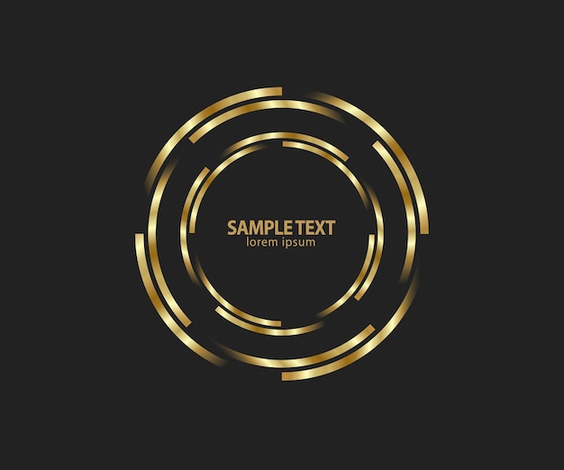 Gold circle Luxury technology design