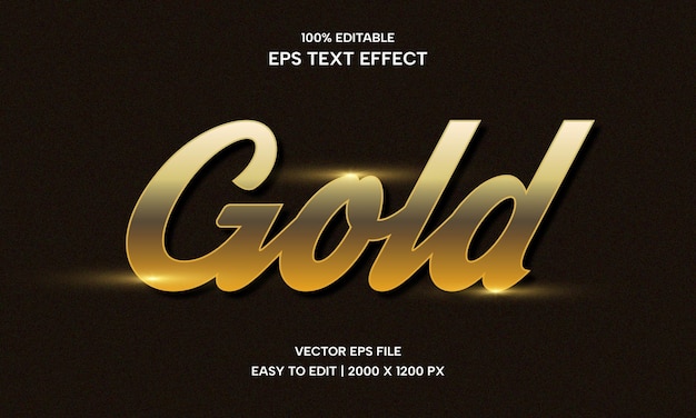 Gold shiny text effect
