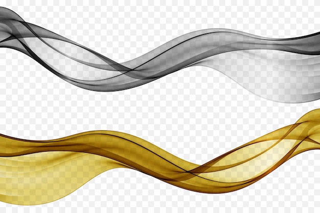 Golden and silver wave Abstract vector wave stream