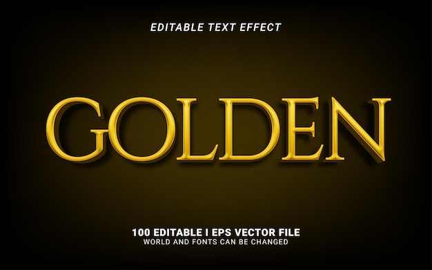 Golden editable text effect