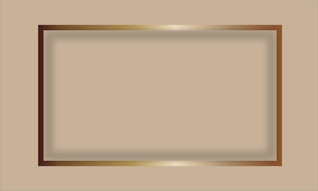 Golden frame for text on a brown background