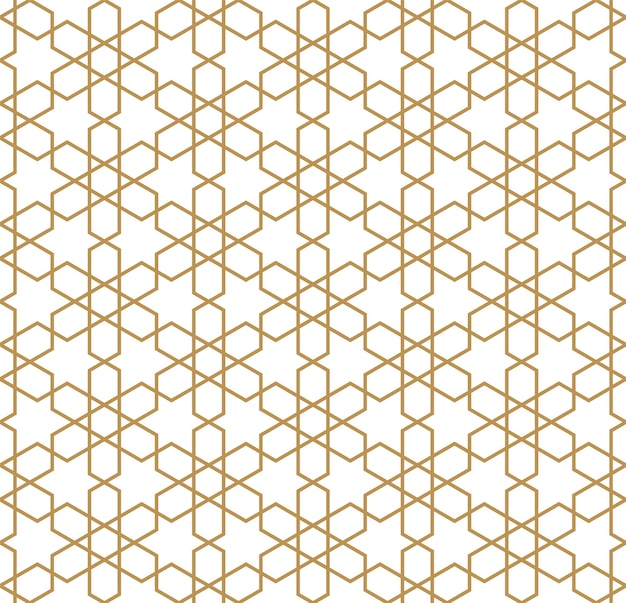 Golden Geometric Seamless Pattern