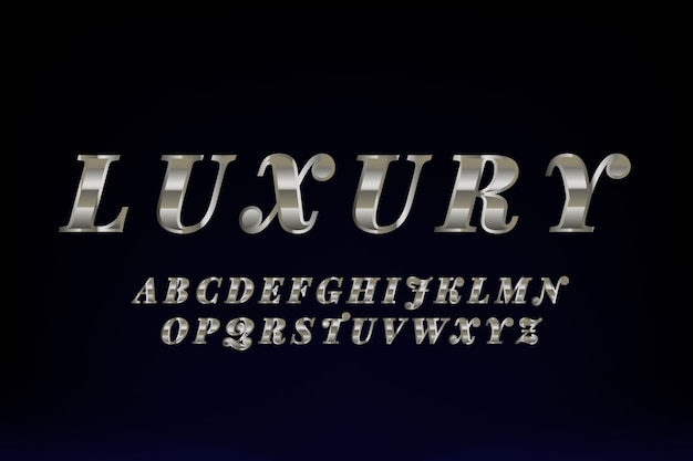 golden luxury font design