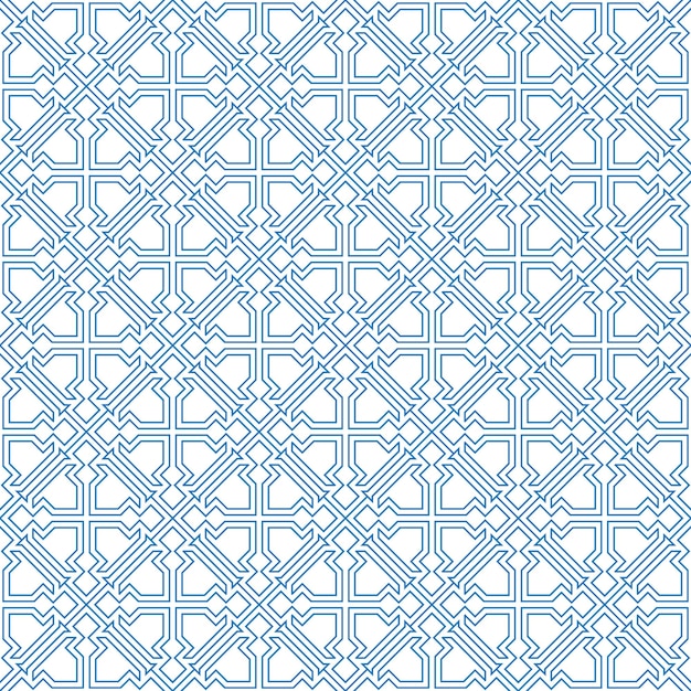 Golden luxury seamless vector pattern Arabic islamic Gold square geometric line symmetric