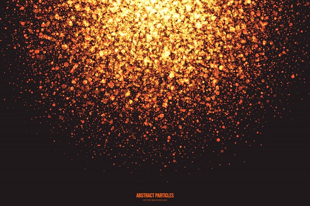 Golden Shimmer Glowing Particles Explosion Abstract Background