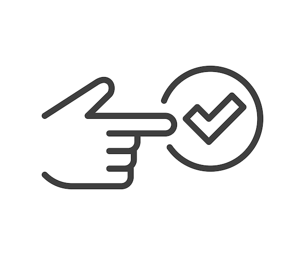 Good icon vector Business success sign Best quality symbol of correct verified certificate approval accepted confirm check mark