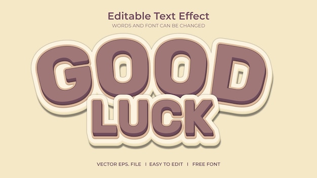 Good luck text effect