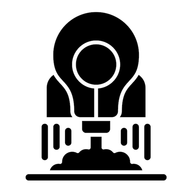 good start glyph solid black illustration