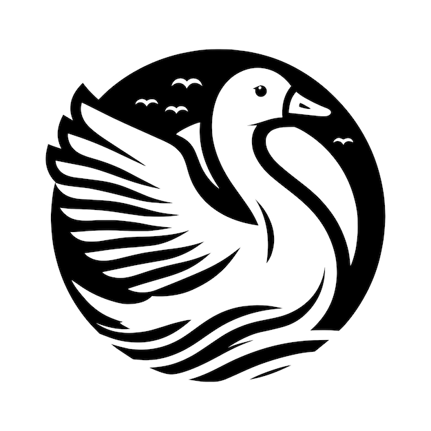 goose logo template isolated brand identity icon abstract vector graphic 2