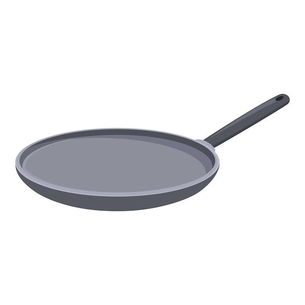 Gourmet small pan icon cartoon vector Steel material