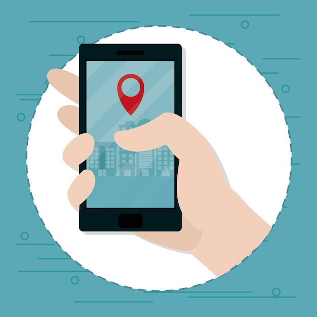 GPS-kartta mobiilisovellus älypuhelimelle