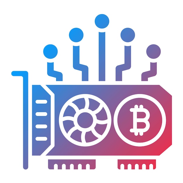 gpu mining icon vector image can be used for cryptocurrency