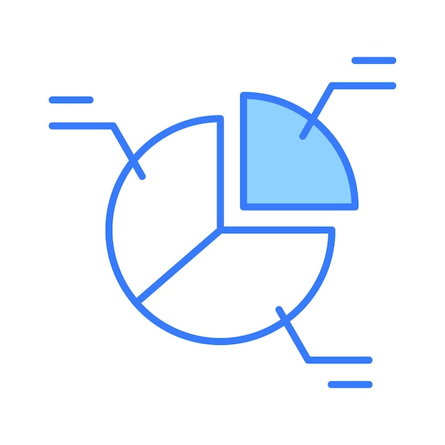 Grab this carefully crafted icon of pie chart business analysis vector