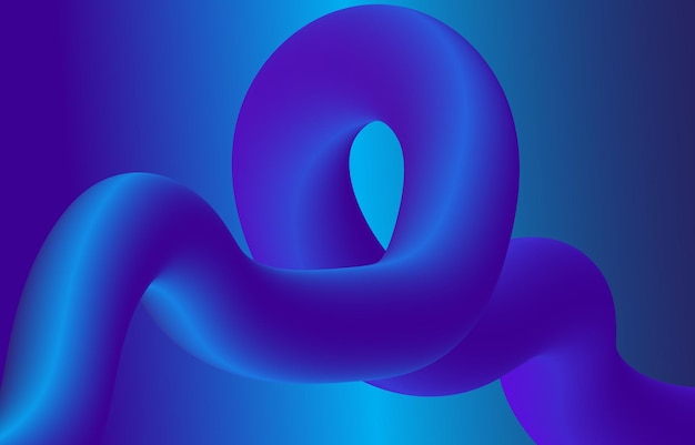 Gradient abstract background Fluid 3d Shape design