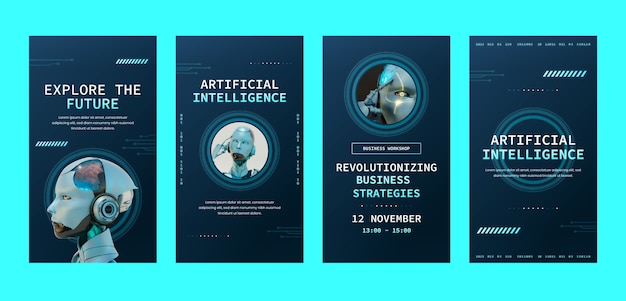 Gradient artificial intelligence instagram stories