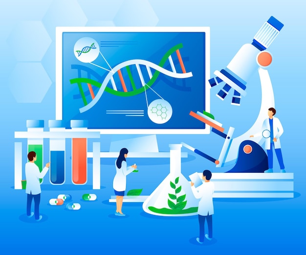 Gradient biotechnology illustration