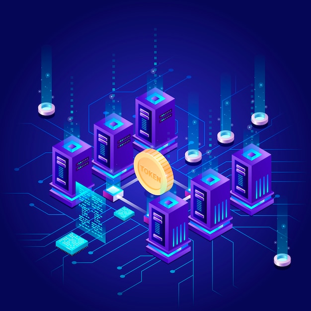 Gradient blockchain illustration