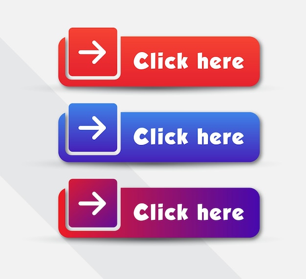 Gradient button collection for social media application