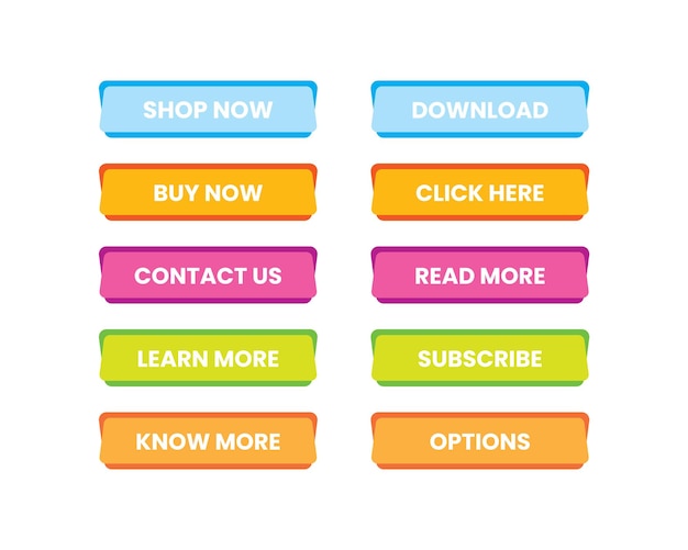 Gradient call to action buttons Set Collection