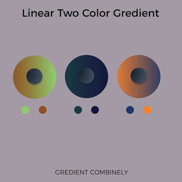 Gradient color palette with vector elements