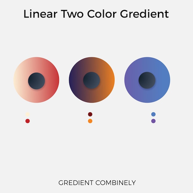 Gradient color palette with vector elements