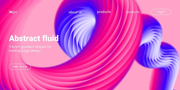 gradient fluid shape abstract template for futuristic neon banner