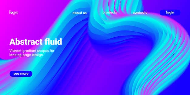 gradient liquid background with neon wave fluid shape