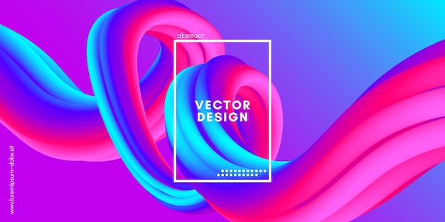 Gradient liquid background with neon wave fluid shape