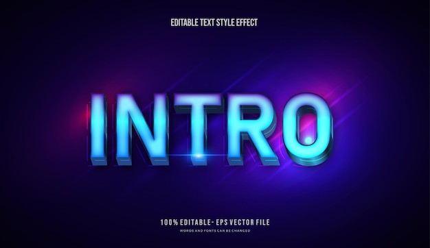 gradient modern shiny bright editable text style vector editable text effect