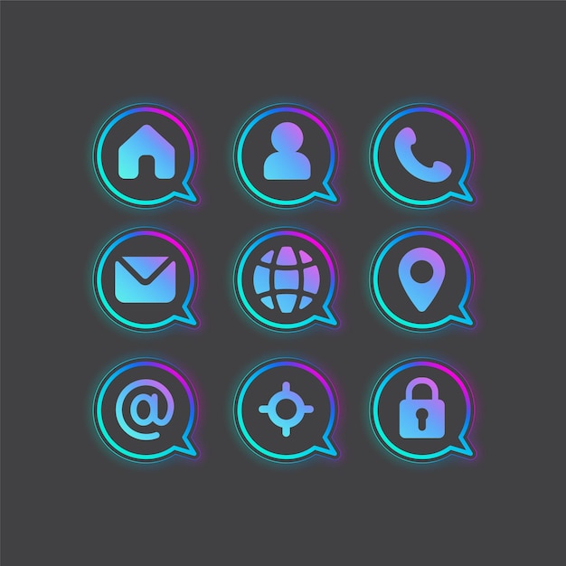Gradient Neon Icon Speech