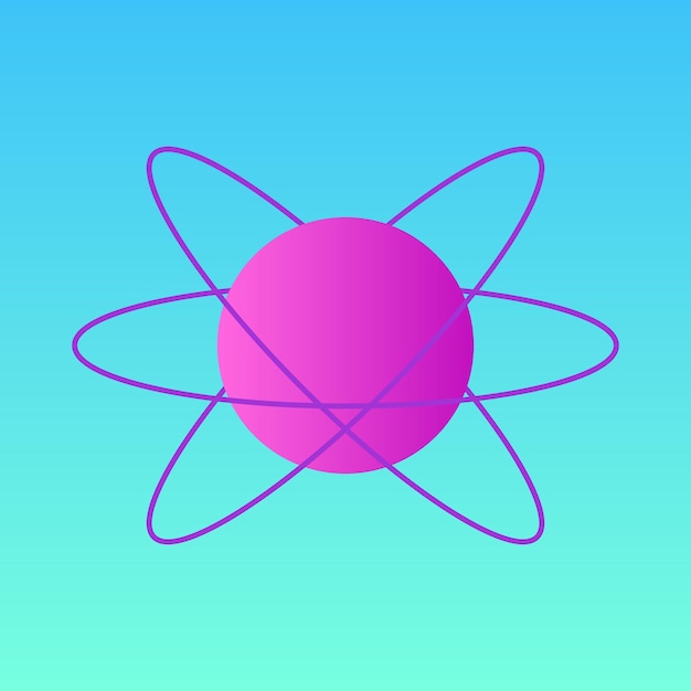 Gradient Planet Space Cosmos Globe Sphere Atom Molecule Astronomy  Element Label Icon Pattern