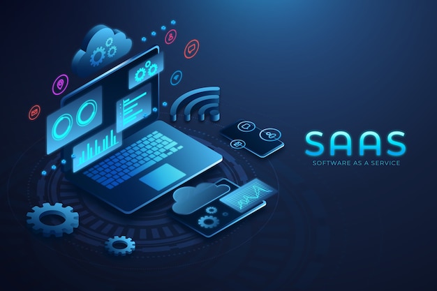 Gradient saas illustration