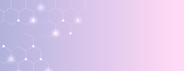 Gradient technology background with soft purple and pink hues featuring a geometric hexagonal pattern The background is smooth and pastelcolored Minimal abstract digital hexagon vector background
