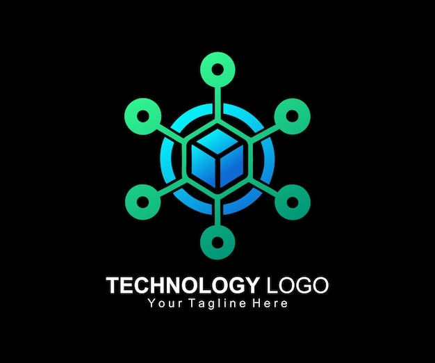 Gradient technology logo template