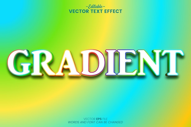 gradient text style effect multicolor