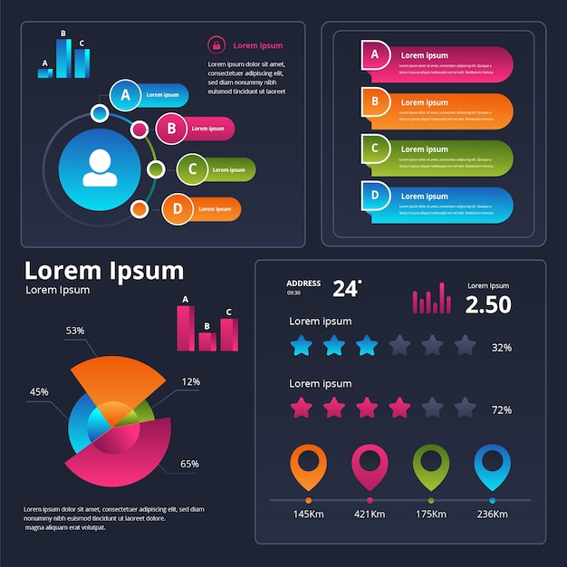 Gradient ui kit collection
