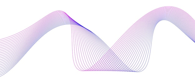 Gradient wave pattern on white