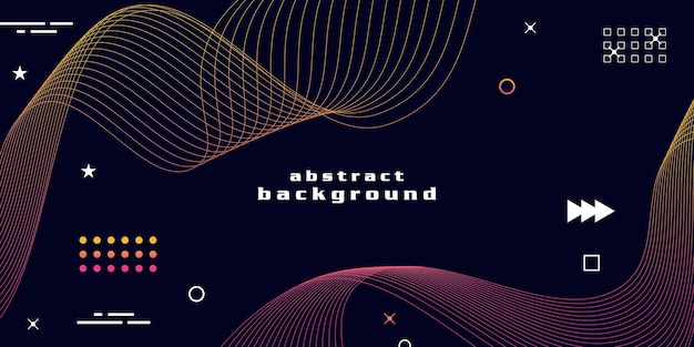 gradient wave shape background premium vector