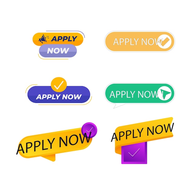 Gradientti apply now -tunnukset, vektori