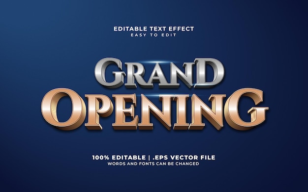 Grand opening text effect