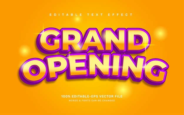 Grand Opening text effect