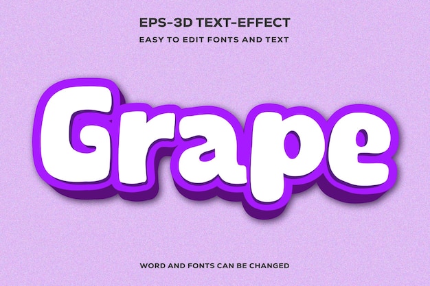 Grape 3D Text Effect