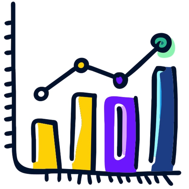 graph icon doodle offset fill