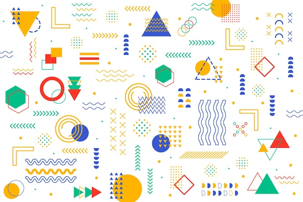 graphic geometric background design banner element line dot halftone vector shapes colorful shapes