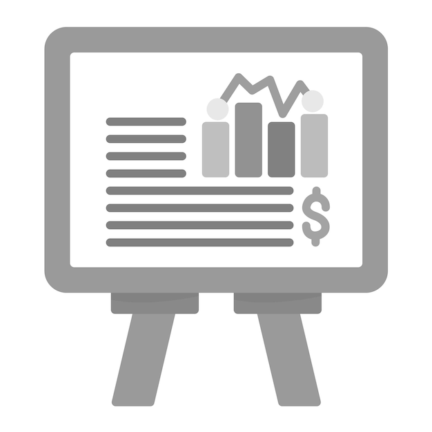 Graphical Presentation icon vector image Can be used for Business and Finance
