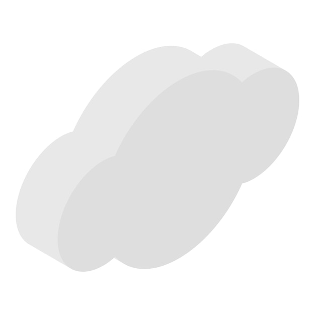 gray cloud icon isometric of gray cloud vector icon for web design isolated on white background