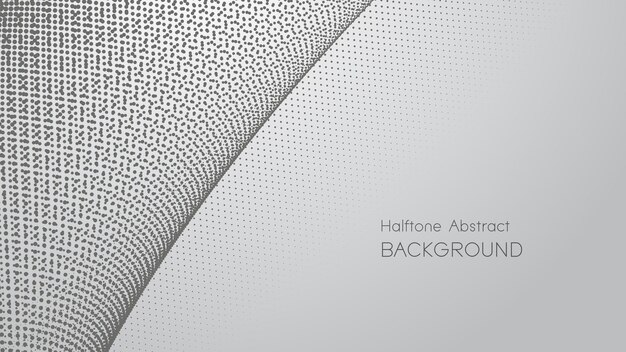 Gray gradient with halftone abstract background vector image