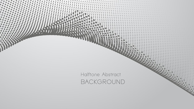 gray gradient with halftone abstract background vector image