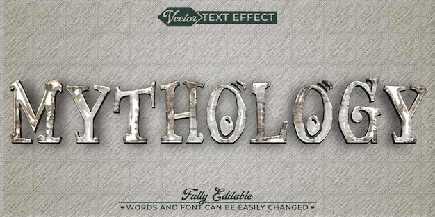 Gray Historic Mythology Vector Editable Text Effect Template