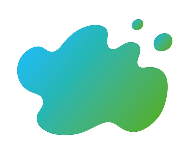 Green abstract background amoeba shape blot